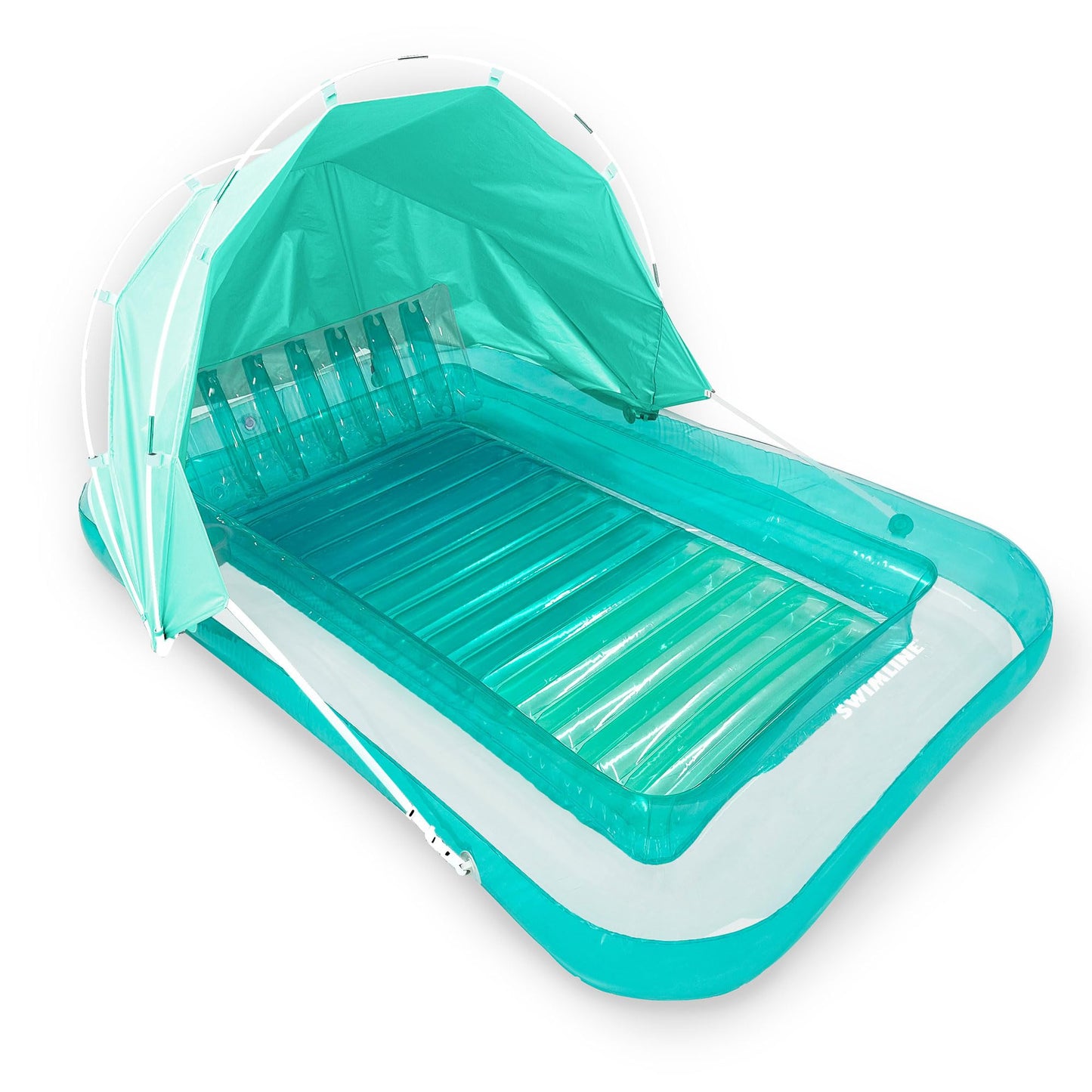 HotSWIMLINE Original Suntan Tub Series Classic Inflatable Tanning Float Floating Lounge | Personal Tan Pool Hybrid Lounger | Adjustable Pillow | Fill with Water | Reflective Tanning Design