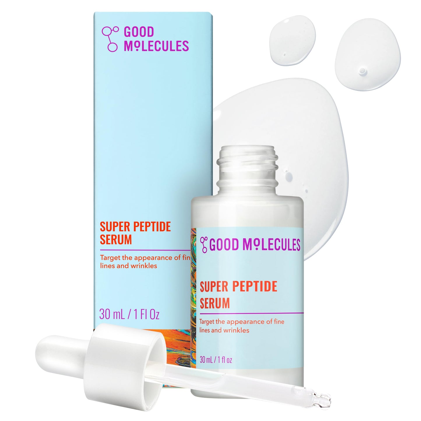 HotGood Molecules Super Peptide Serum - Anti-aging Facial Serum with Peptides and Copper Tripeptides to Plump and Firm - Water-Based Skincare for Face