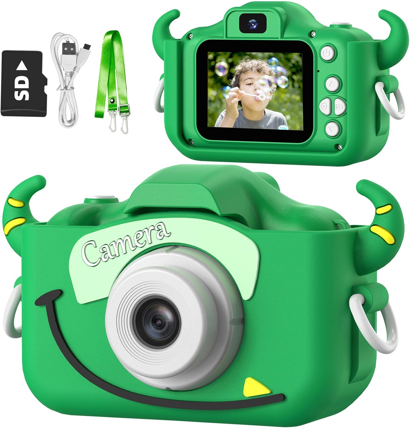 Hot Goopow Kids Camera Toys for 3-8 Year Old Girls Boys,Children Digital Video Camcorder Camera with Cartoon Soft Cover, Best Chritmas Birthday Festival Gift for Kids