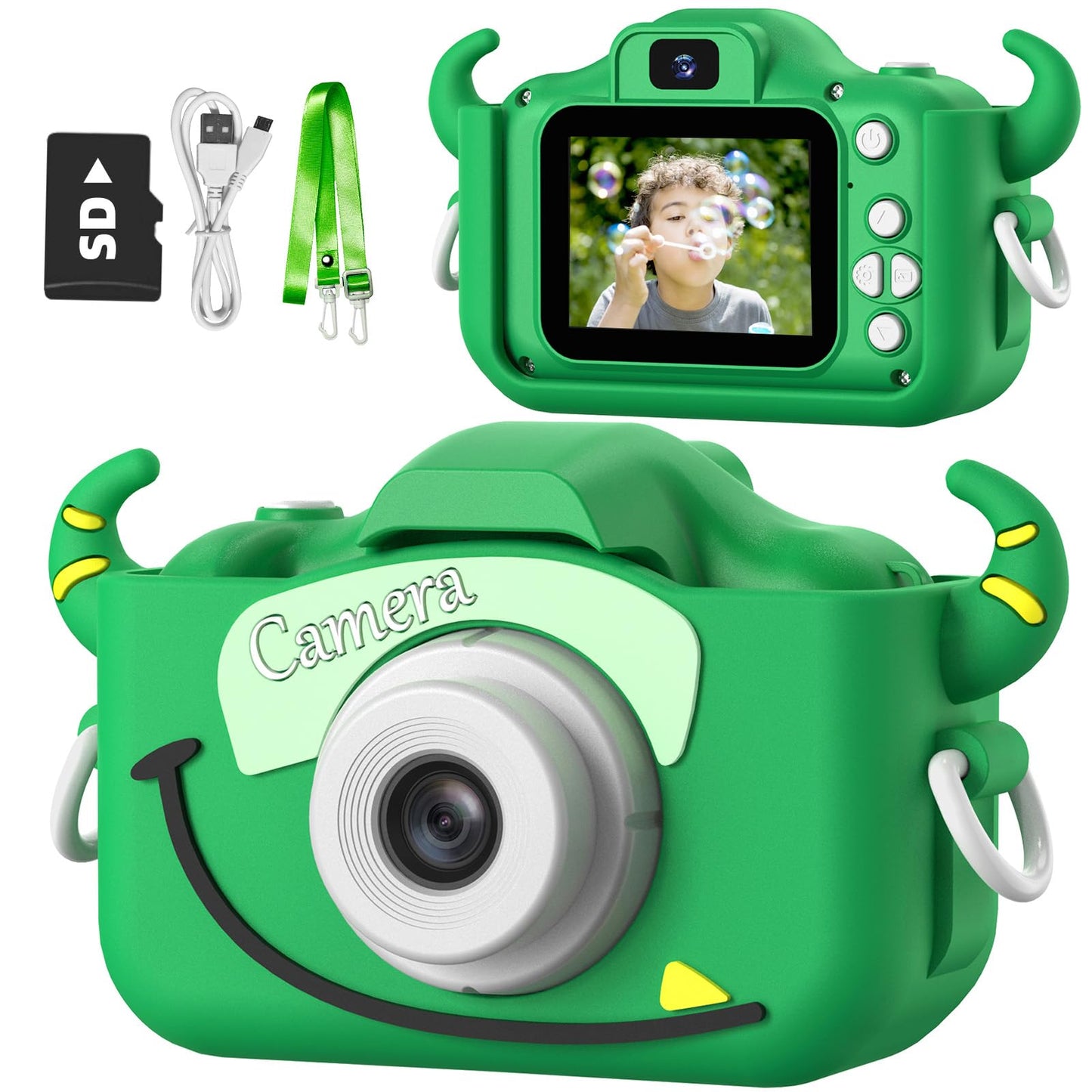 Hot Goopow Kids Camera Toys for 3-8 Year Old Girls Boys,Children Digital Video Camcorder Camera with Cartoon Soft Cover, Best Chritmas Birthday Festival Gift for Kids
