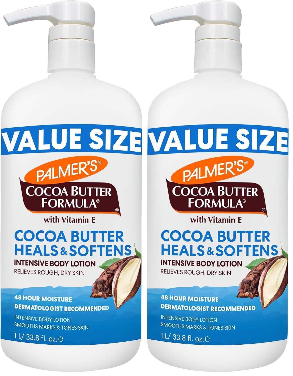 HotPalmer's Cocoa Butter Body Lotion Formula, Daily Skin Therapy (33.8 Fl Oz)