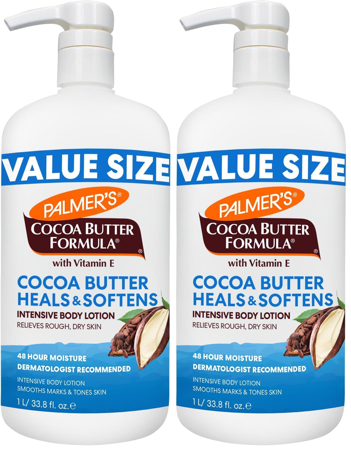HotPalmer's Cocoa Butter Body Lotion Formula, Daily Skin Therapy (33.8 Fl Oz)