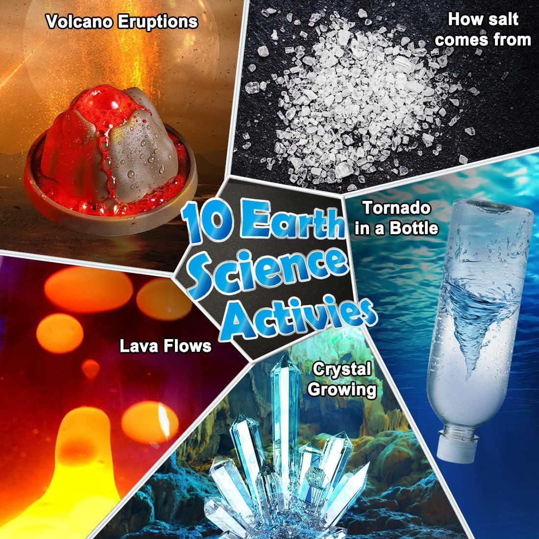 HotUNGLINGA 70 Lab Experiments Science Kits for Kids Educational Scientist Toys Birthday Gifts Idea for Girls Boys, Chemistry Set, Erupting Volcano, Fruit Circuits, S.T.E.M Activities Science Project