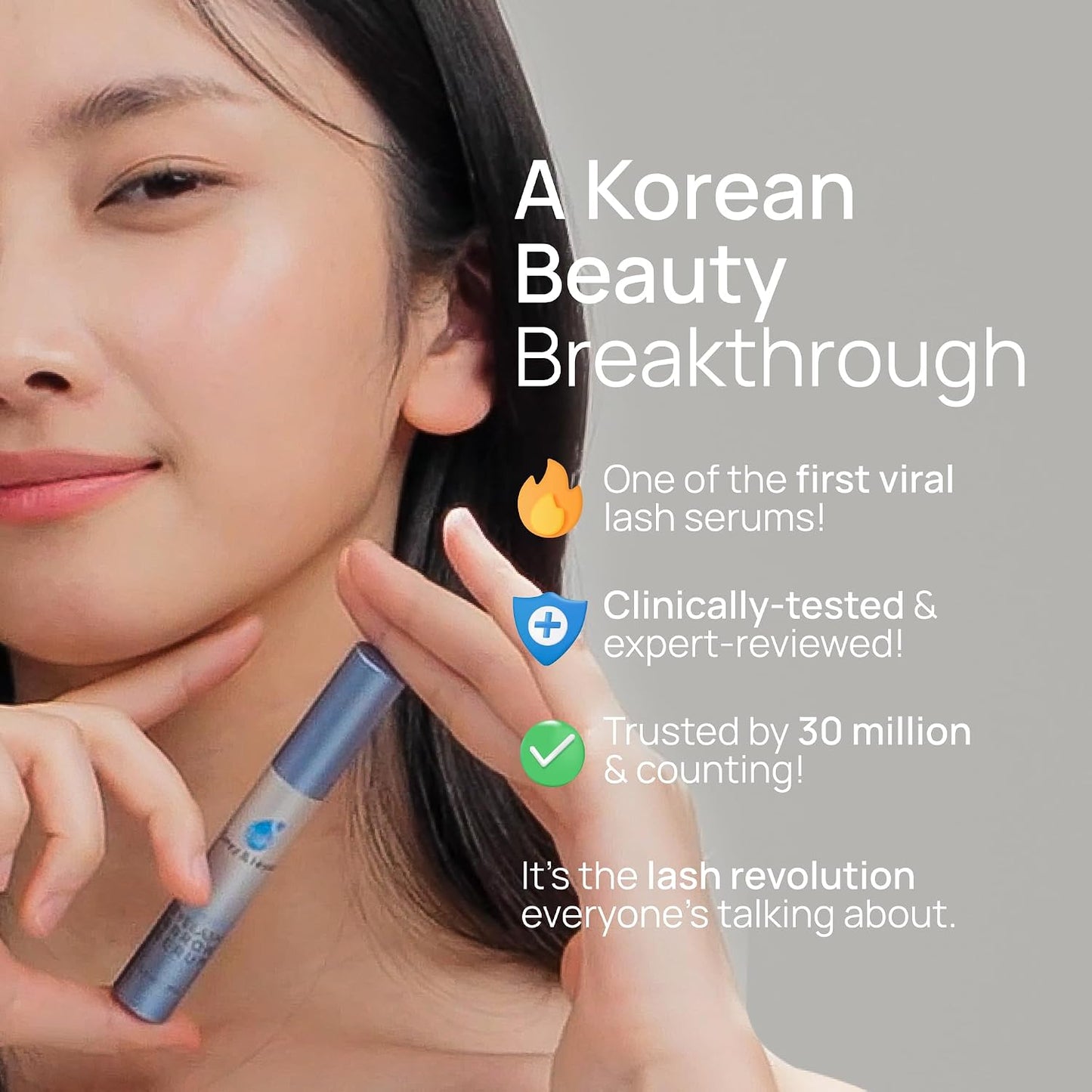 HotAdvanced Eyelash Serum for Thicker, Longer Eyelashes and Eyebrows - Grow Luscious Lashes with Brow Enhancer (3mL)