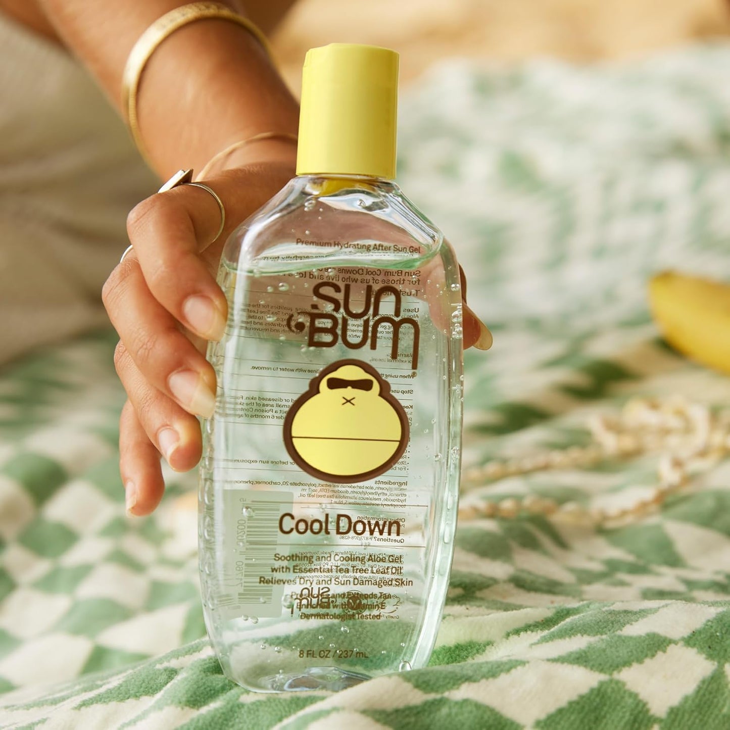 HotSun Bum Cool Down Aloe Vera Gel - Vegan After Sun Care to Soothe and Hydrate Sunburn - 8 oz