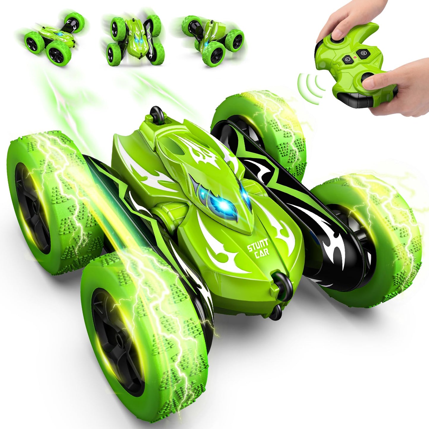 Hot Excitobo Remote Control Car,RC Cars Boys Toys for 3 4 5 6 7 8 9 10 11 12 Year Old Boy Double Sided 360°Flip 4WD Rechargeable Drift RC Race Car Birthday Gifts Easter Basket Stuffers for Kids Age 3-12