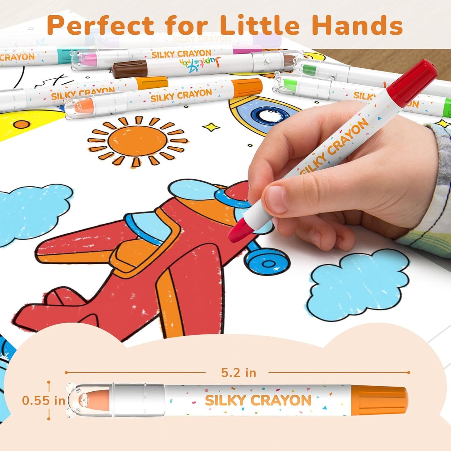 Hot JUPITEARTH 36 Color Twist Crayons for Toddlers 1-3 and Kids 4-8, Non-Toxic Washable Crayons 2-4, Ultra-Silky Easy-Grip Art Supplies, Ideal Coloring Gift for Boys and Girls
