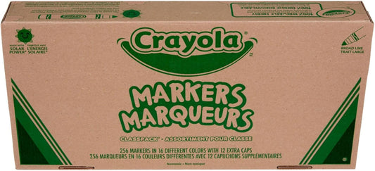 HotCrayola Broad Line Markers Classpack (256 Ct), Bulk Markers for Kids, Art Supplies for School, Classroom Must Haves, Preschool & Kindergarten Supplies