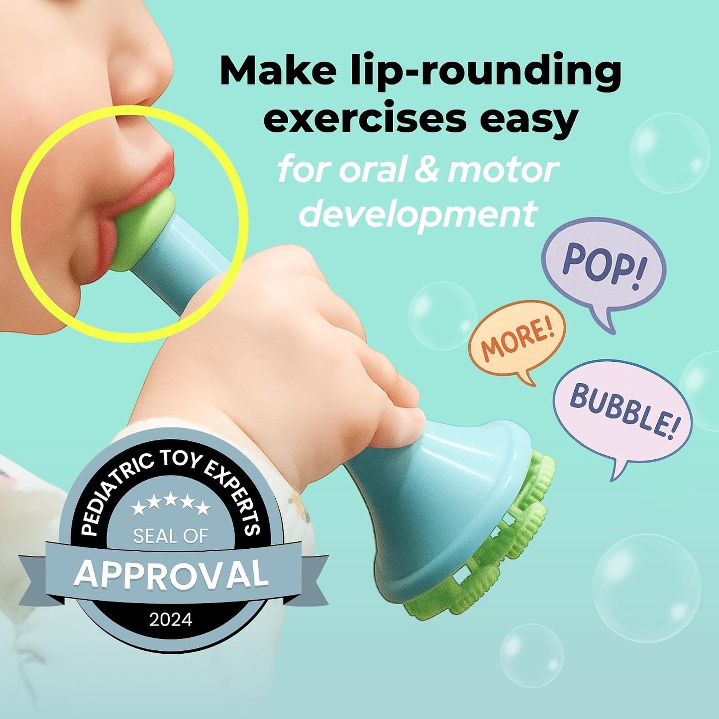 Hot Innobaby Spike Bubble Blower w/Mess Free Botanical Bubbles & Tray - Aqua
