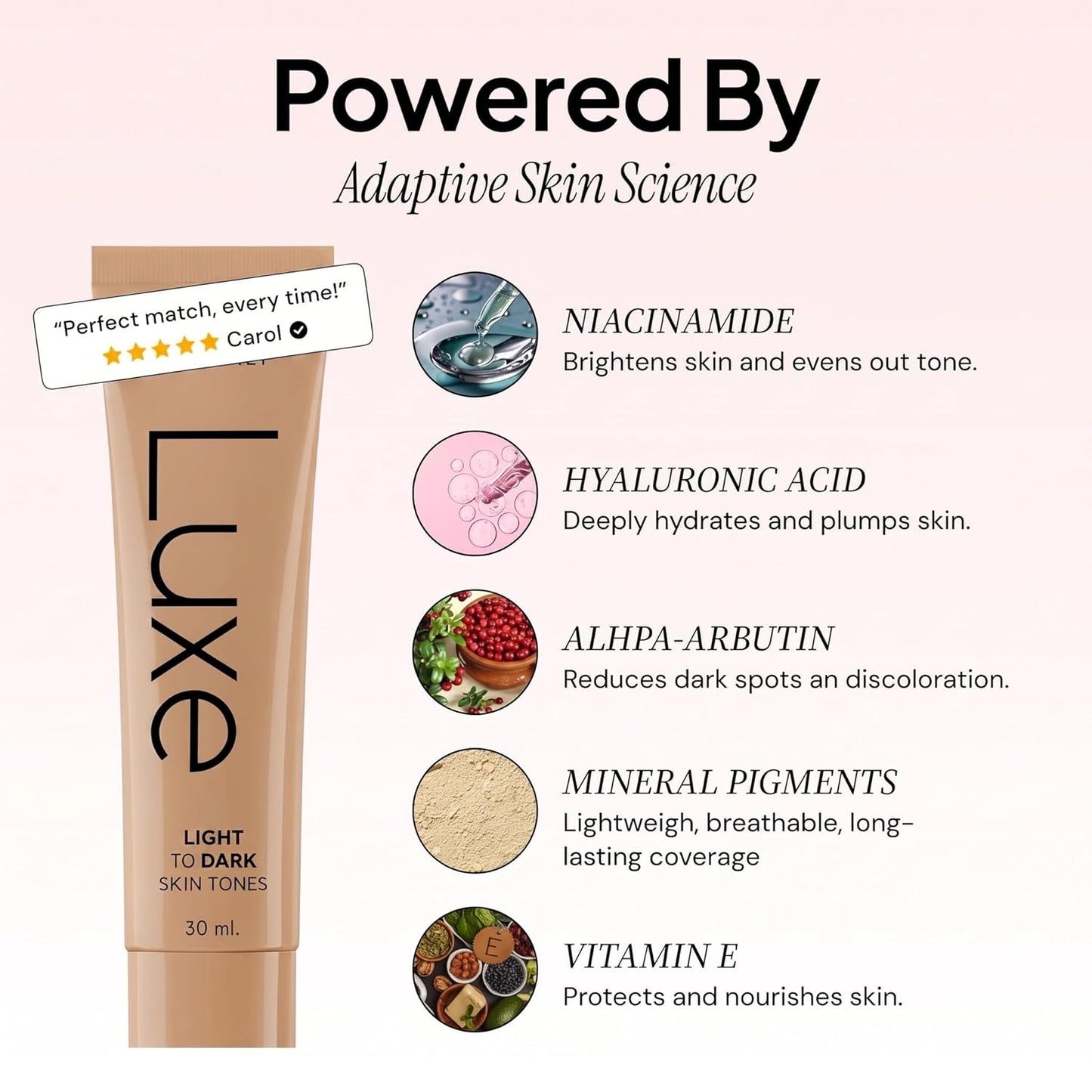 HotLuxe Color Changing Foundation – Light
