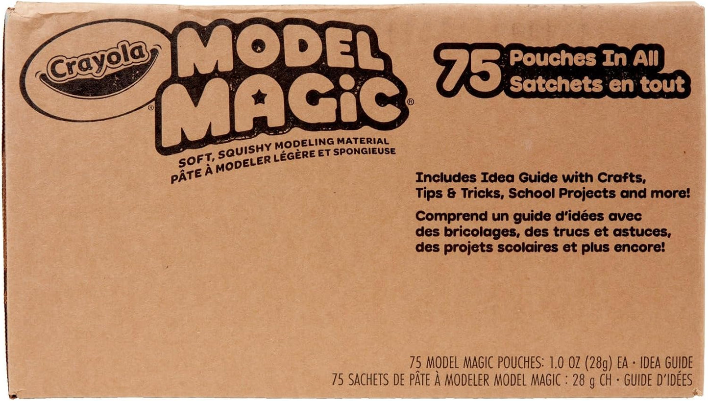 HotCrayola Model Magic - White (75ct), 1oz Modeling Air Dry Clay Alternative, Teacher Classroom Must Haves, Bulk School Supplies for Kids, 3+