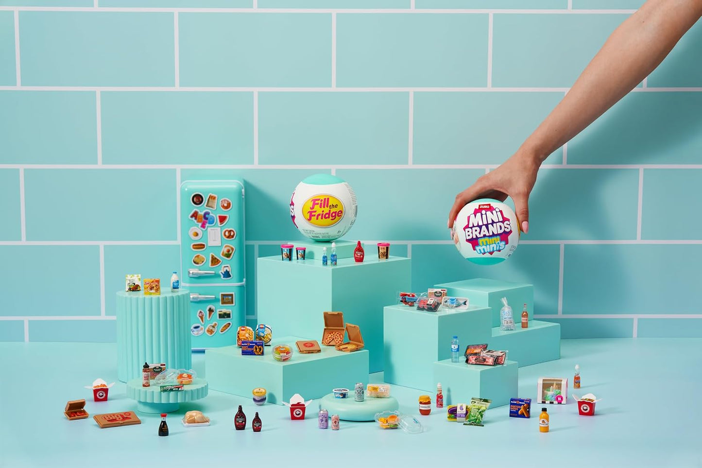 HotMini Brands Fill The Fridge Mini Minis Series 1 by ZURU, Collectible Miniature Toy, (2 Capsules)
