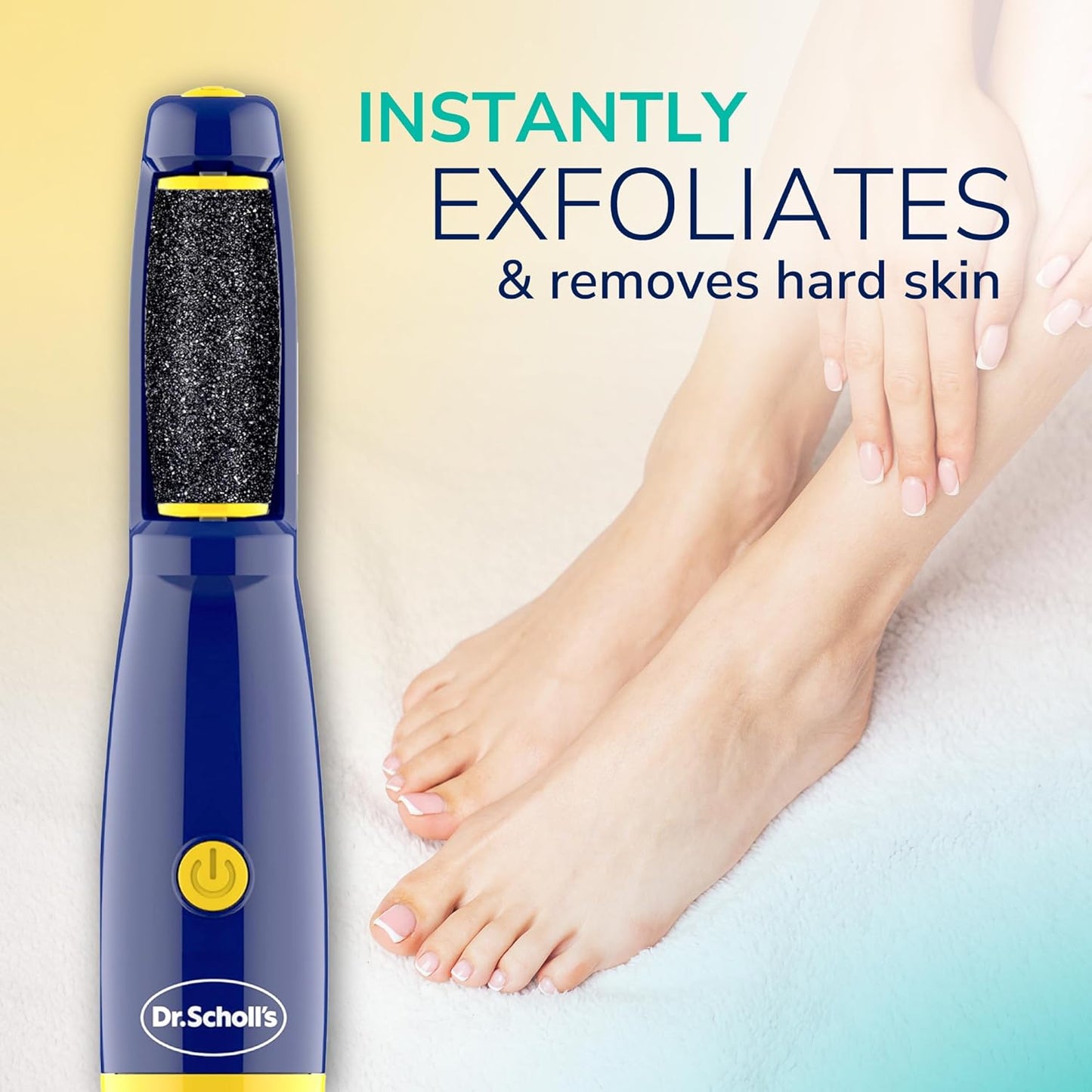 HotDr. Scholl's Callus Remover Electronic Foot File, Electric Hard Skin Removal for Feet, Effortless Soft Smooth Skin in Minutes, Perfect for Travel, for Women & Men, AAA Batteries Included