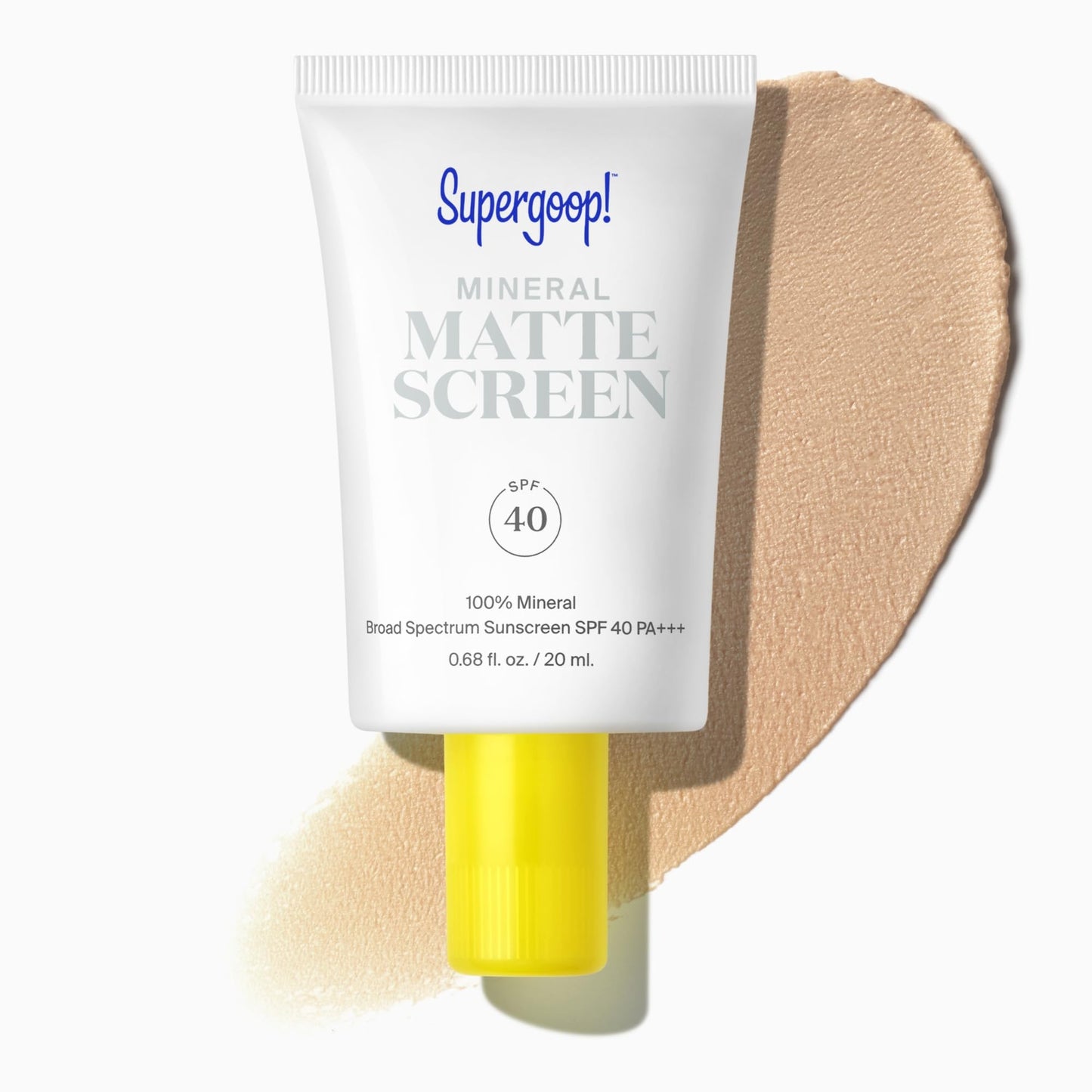 HotSupergoop! Mineral Mattescreen SPF 40 - Mineral, Oil-Free Broad Spectrum Sunscreen - Smooths Skin’s Appearance, Minimizes Pores & Controls Shine - Water & Sweat Resistant