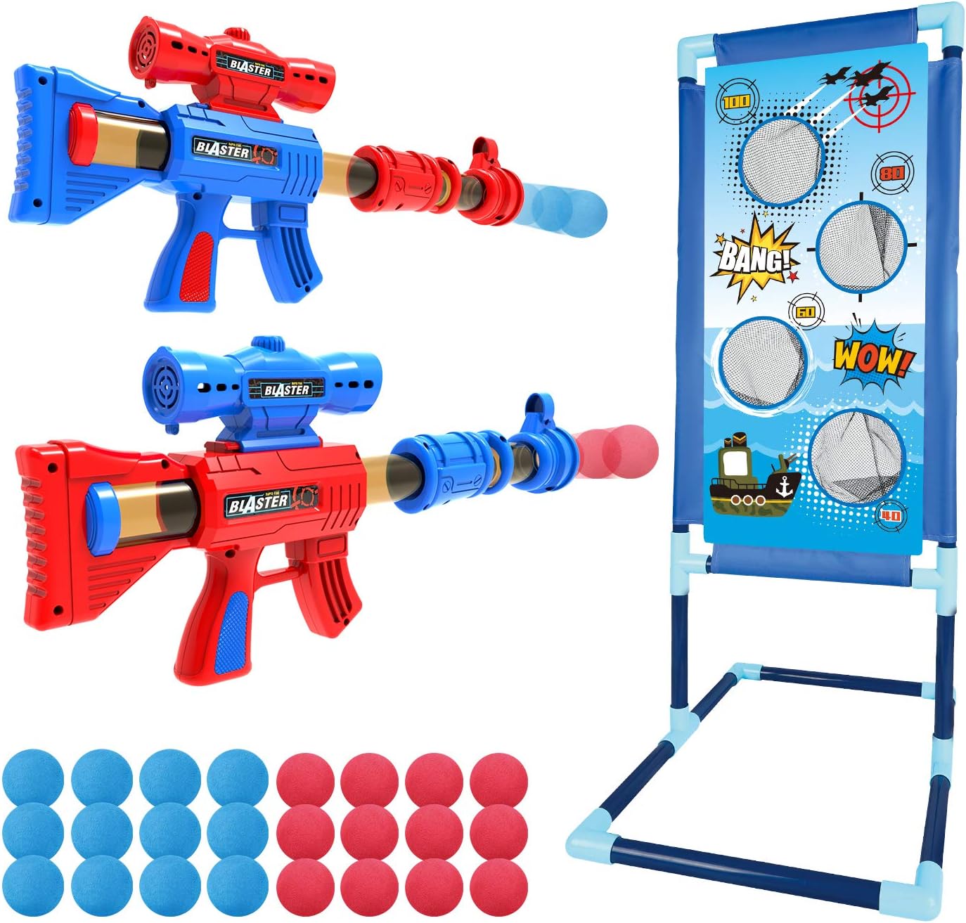 Hot YEEBAY Target Game Set for Age 6, 7, 8,9,10+ Year Old Kids, Boys, Active Play Game with Soft Foam Balls and Scoring Target