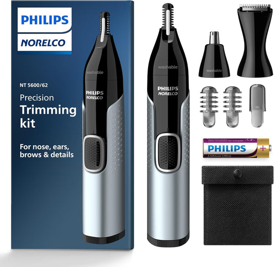 HotNorelco Philips Nose Trimmer 5000 for Nose, Ears, Eyebrows Trimming Kit, NT5600/62