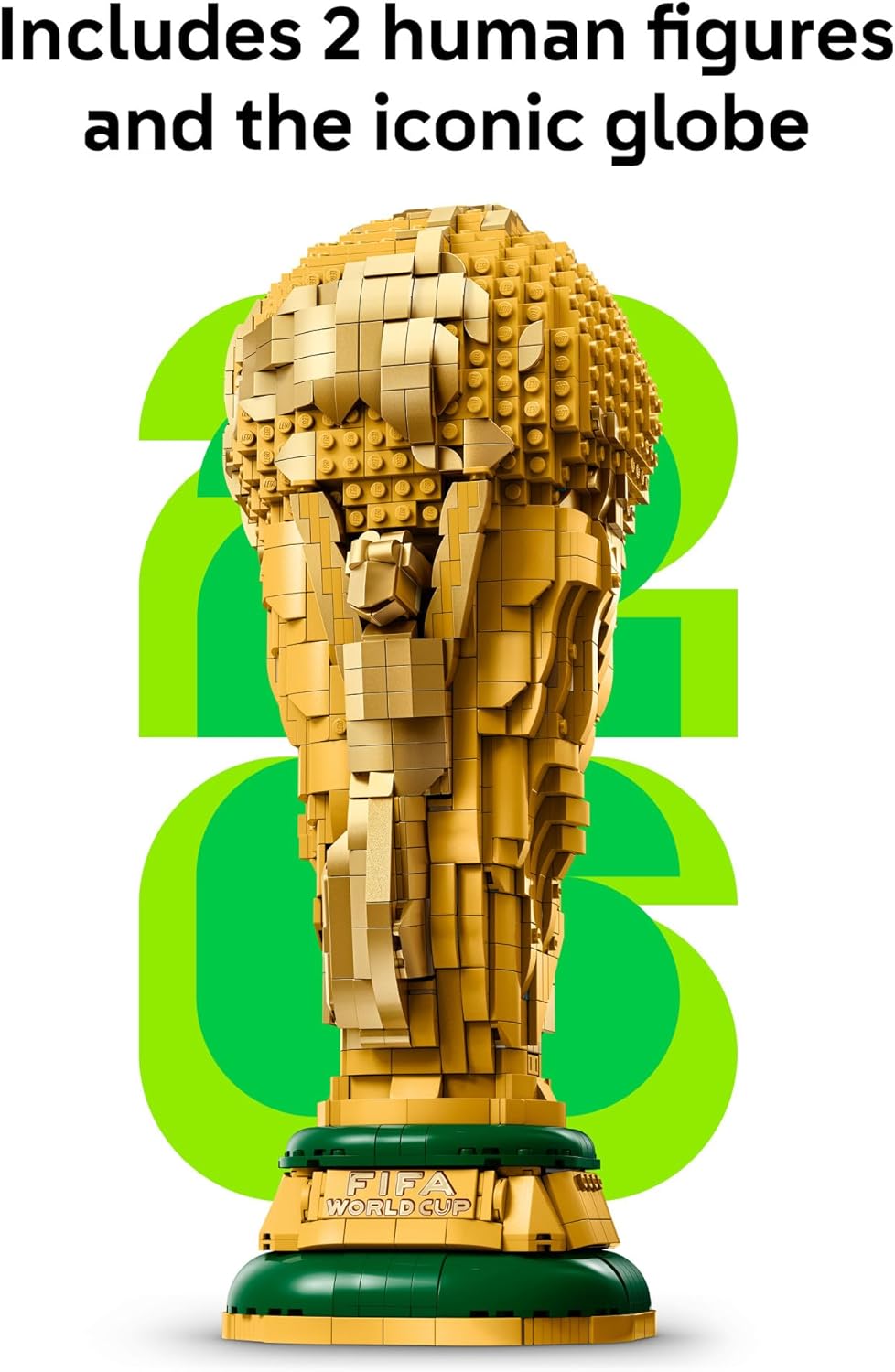 HotLEGO Editions FIFA World Cup Official Trophy Building Set - Kit for Display in Bedroom, Home Office, Book Shelf - Soccer Fans Collectible - W/World Cup 2026 Minifigure - Gift for Birthdays - 43020