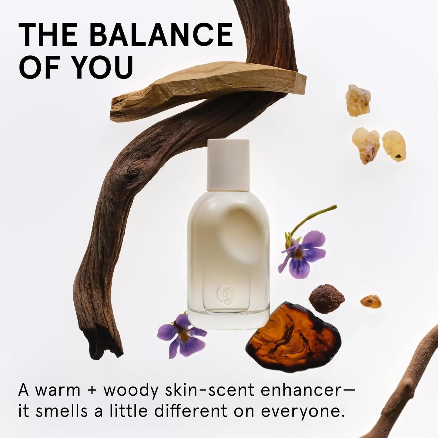 Hot Glossier You Doux Eau de Parfum, Unisex Skin-Scent Enhancer, 8 ml | Earthy Woody, Sweet Violet, Palo Santo & Ambrox Base Notes, Smells Different on Everyone, Layer & Mix to Match Your Mood