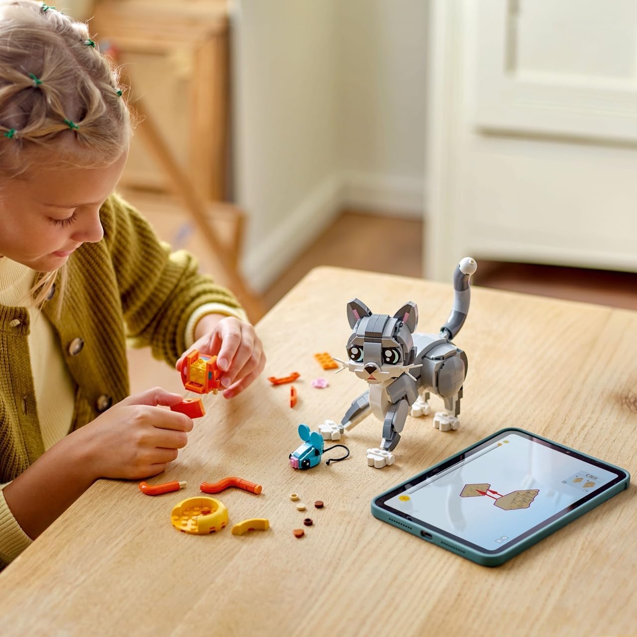 Hot LEGO Creator 3 in 1 Playful Cat Toy - Building Toy with 3 Building Options, Cat, Dog, or Pigeon - Birthday Gift for Kids - Animal Figures for Kids, Girls and Boys, Ages 8+ - 31163