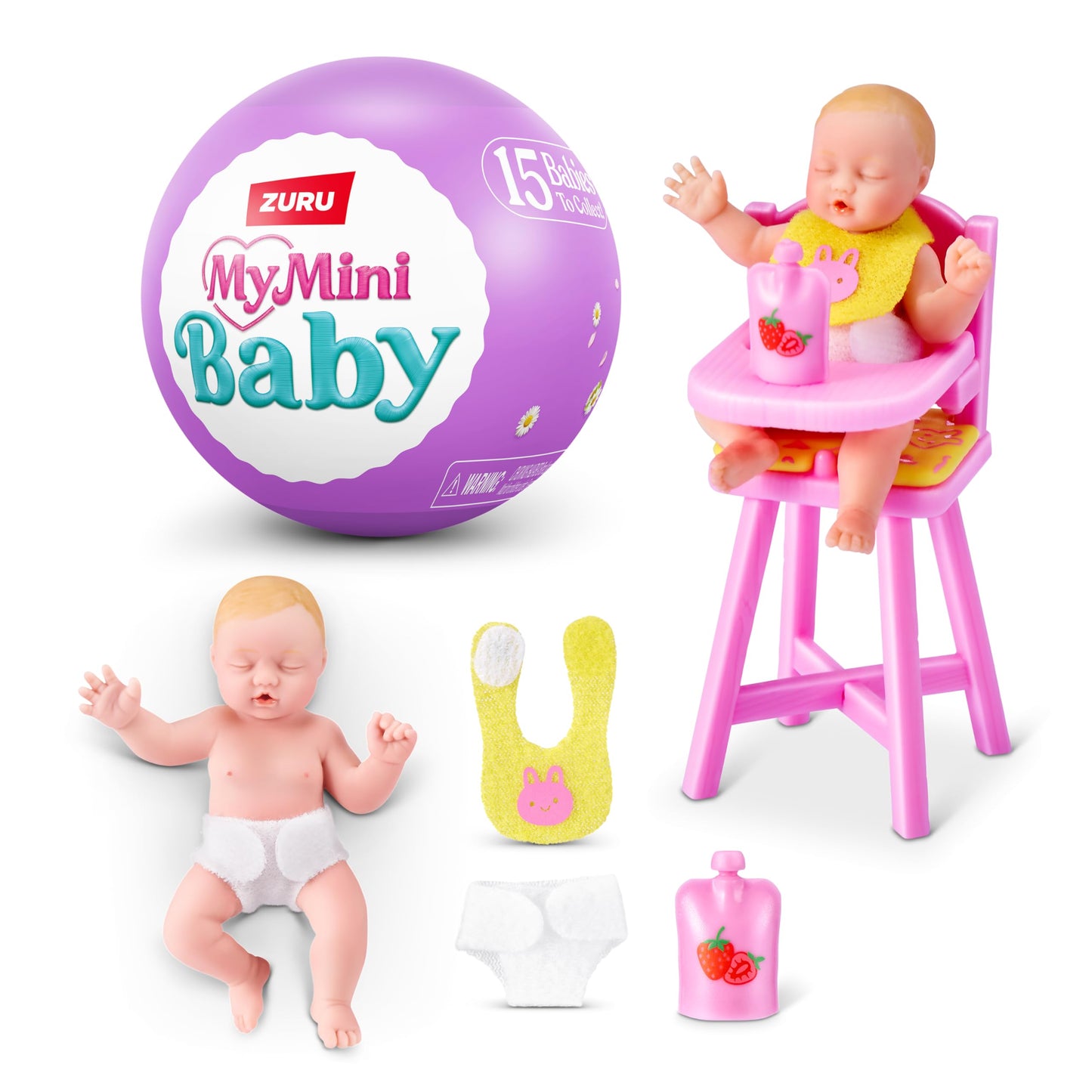 Hot5 Surprise My Mini Baby Series 2 By ZURU, Collectible Mystery Capsule, Toy for Girls, Realistic Miniature Baby, Playset and Accessories (2 Capsules)