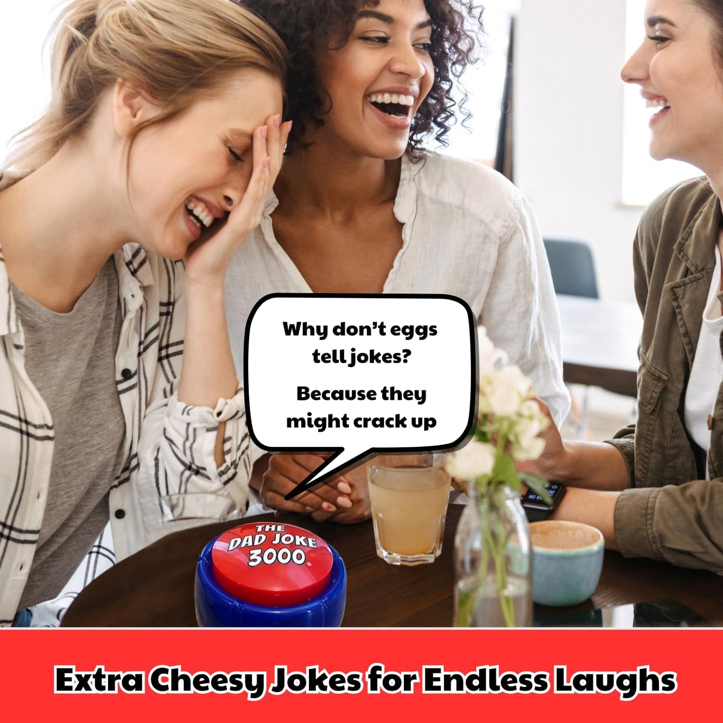 Hot Gifts for Dad and Fathers - Features 75+ Extra Funny Dad Jokes at The Push of a Button - Dad Gifts from Daughter, Dad Birthday Gift, White Elephant Gifts, Gifts for Men