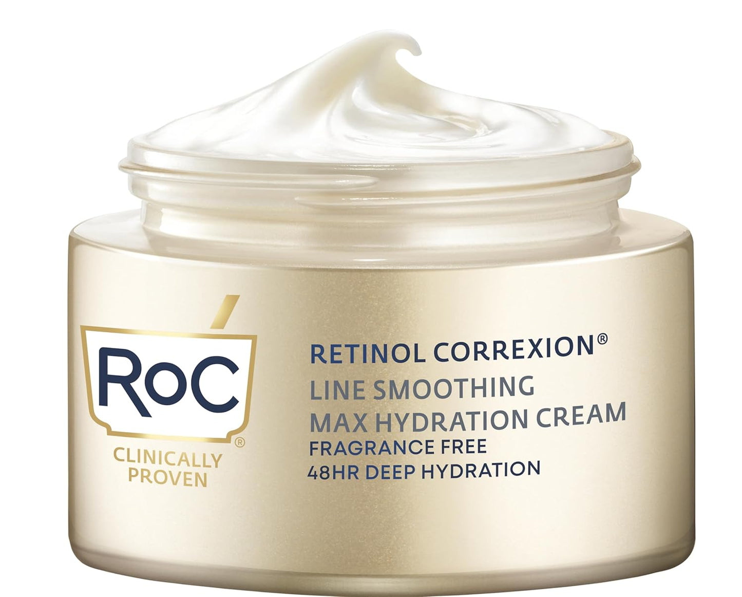 HotRoC Retinol Correxion Max Hydration Anti-Aging Daily Face Moisturizer with Hyaluronic Acid, Fragrance-Free, Oil Free Skin Care, 1.7 Ounces (Packaging May Vary)