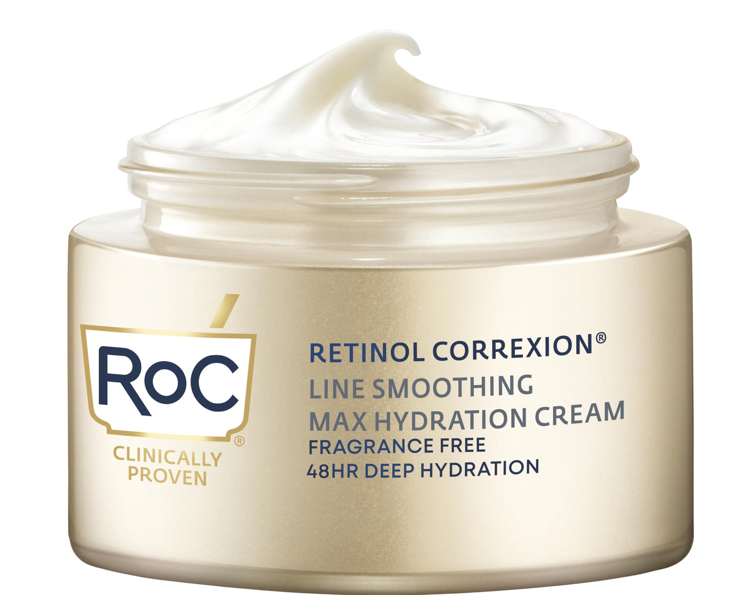 HotRoC Retinol Correxion Max Daily Hydration Anti-Aging Face Moisturizer with Hyaluronic Acid, Oil Free Skin Care Cream for Fine Lines, Dark Spots, Post-Acne Scars, Retinol Moisturizer, 1.7 Ounces