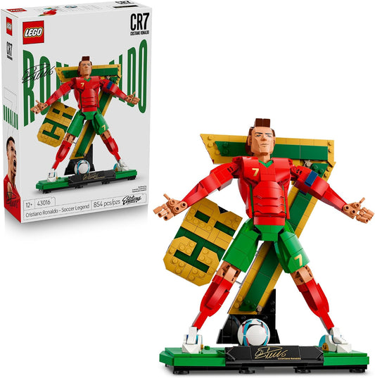Hot LEGO Editions Cristiano Ronaldo – Soccer Legend - Building Set for Boys & Girls, Ages 12+ - Collectible Soccer Gift with Plaque - Kids Bedroom or Shelf Decor - 43016