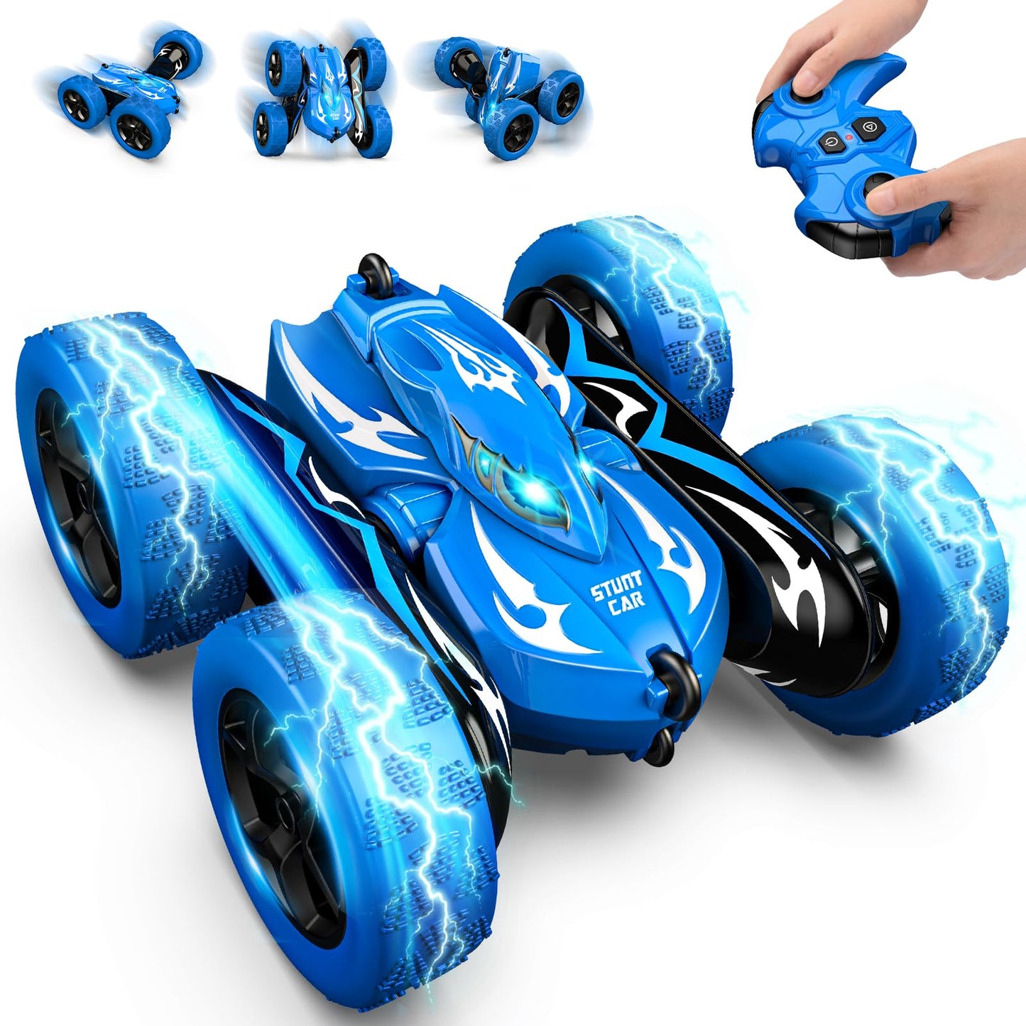 Hot Excitobo Remote Control Car,RC Cars Boys Toys for 3 4 5 6 7 8 9 10 11 12 Year Old Boy Double Sided 360°Flip 4WD Rechargeable Drift RC Race Car Birthday Gifts Easter Basket Stuffers for Kids Age 3-12