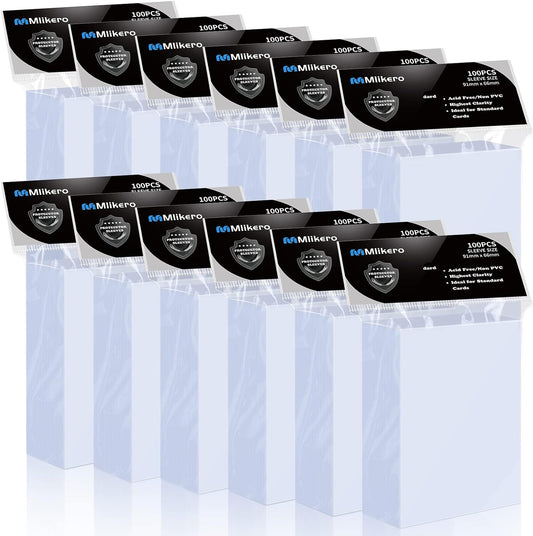 Hot 1200 Count Card Sleeves, Clear Baseball Card Sleeves, Soft Trading Card Sleeve Fit for MTG, TCG, Baseball Cards, Football Cards, Game Cards