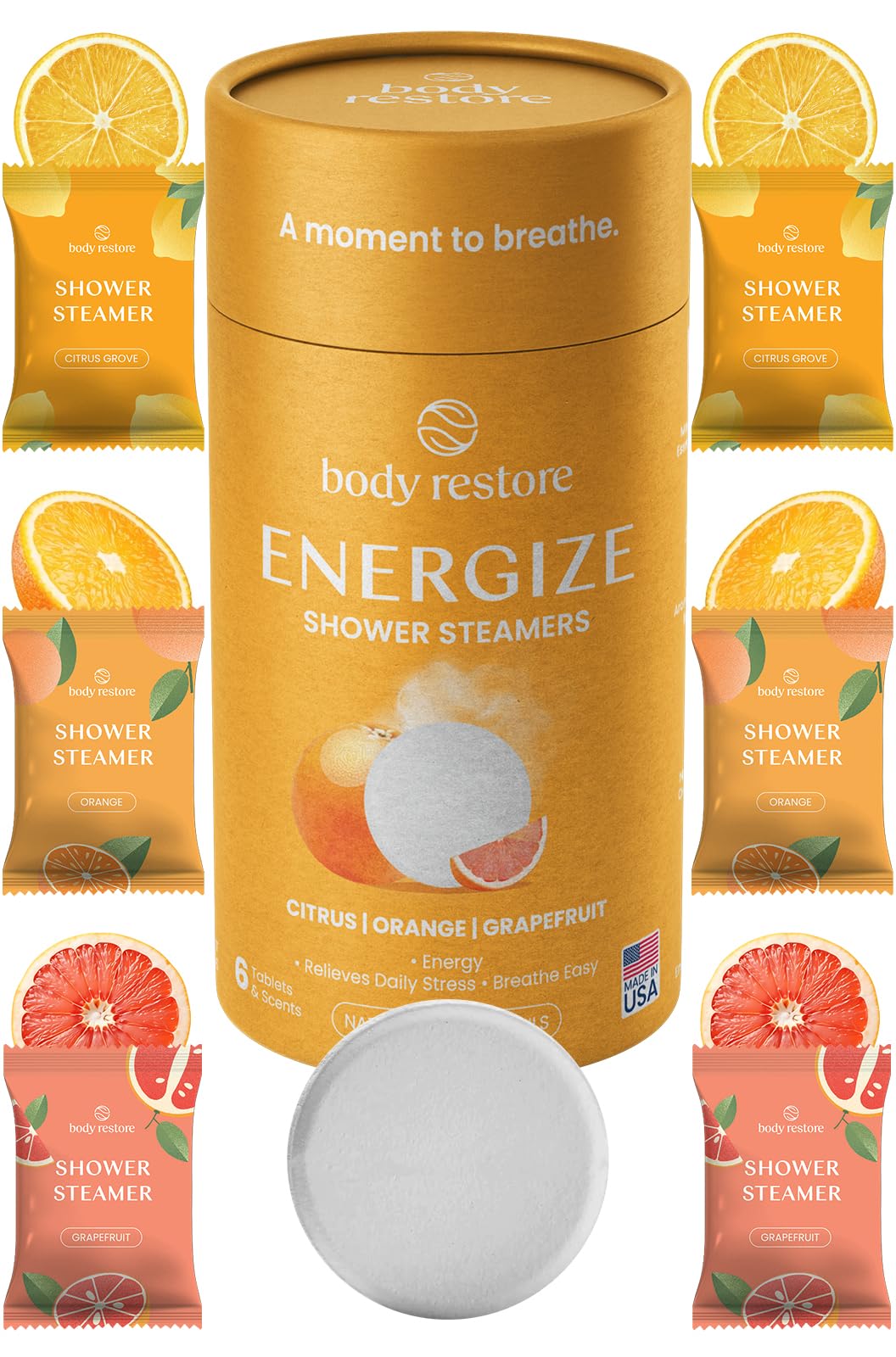 HotBodyRestore Shower Steamers Aromatherapy, Self Care Gifts, Relief 15 Pack | Birthday Gifts for Women & Men, Spa Stress Relief & Relaxation, Eucalyptus & Menthol Essential Oil Tablets
