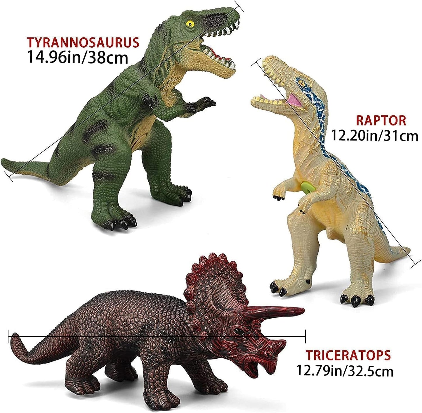Hot Gzsbaby 6 Piece Jumbo Dinosaur Toys for Kids 3-5 and Toddlers, Large Soft Dinosaur Toys for Lovers - Perfect Party Favors, Birthday Gifts
