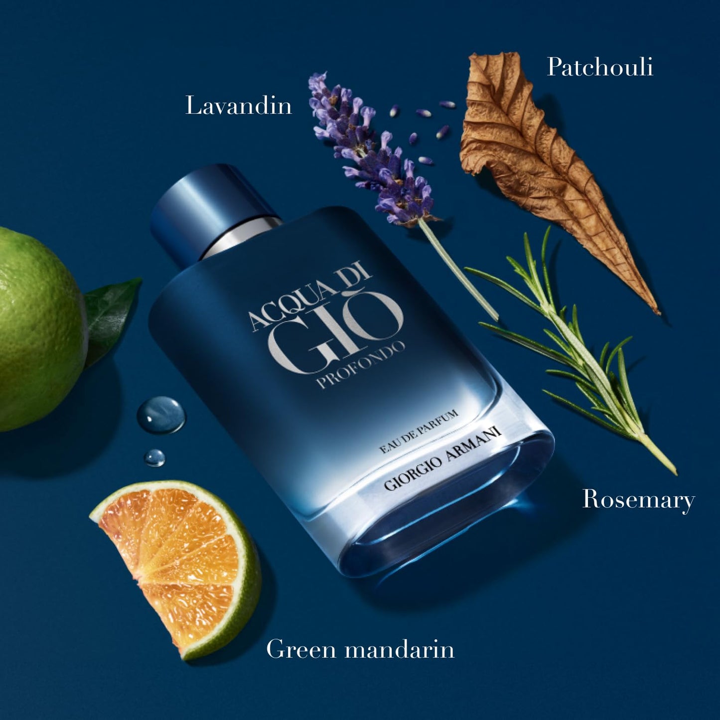 Hot Armani Beauty - Acqua di Giò Profondo - Eau de Parfum - Cologne for Men - Fresh & Aromatic Men’s Fragrance - Mandarin, Lavender, Cedarwood Notes