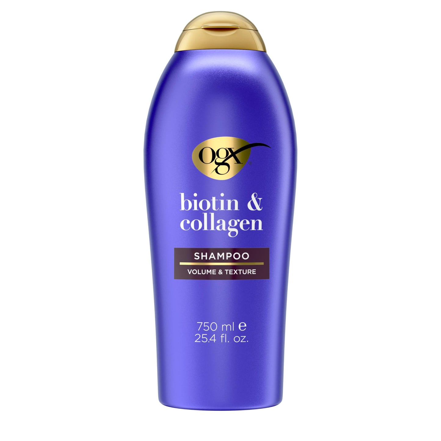 HotOGX Thick & Full + Biotin & Collagen Volumizing Shampoo, Nutrient-Infused Hair Shampoo with Vitamin B7 Biotin Gives Hair Volume & Body for 72+ Hours, Sulfate-Free Surfactants, 25.4 fl. oz