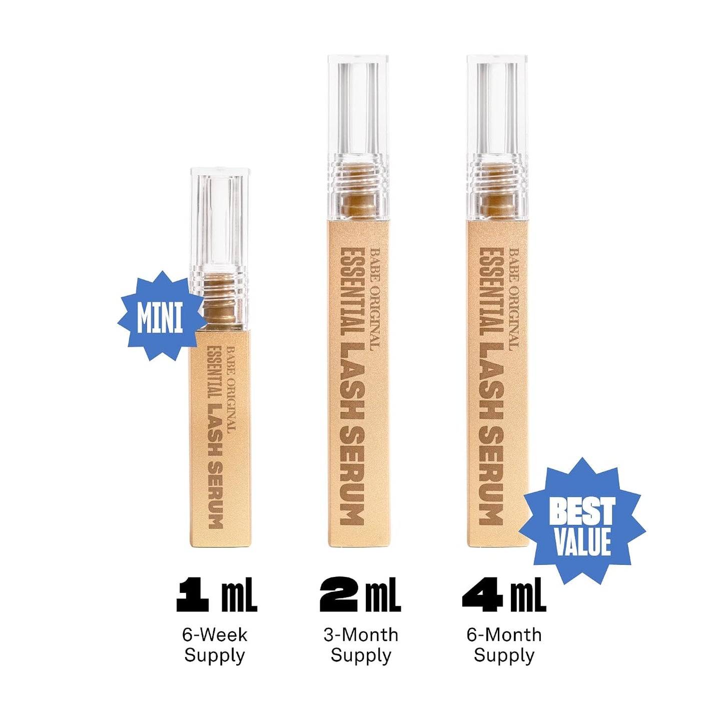 HotBabe Original Lash Serum - Fuller & Longer Looking Eyelashes, Advanced Lash Enhancing Treatment for Natural Lashes, Extensions & Eyebrows, Vegan & Cruelty-Free
