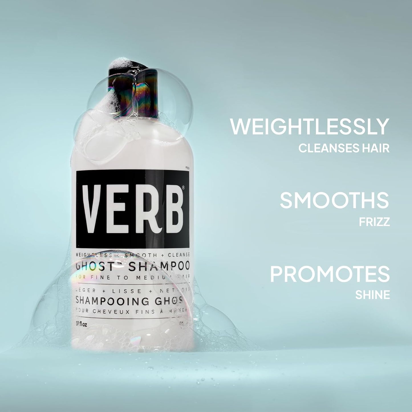 HotVERB Ghost Shampoo & Conditioner Duo Set - Infused with Moringa Oil - Cleanses + Moisturizes Fine and Weighed Down Hair - Vegan, No Parabens or Harmful Sulfate