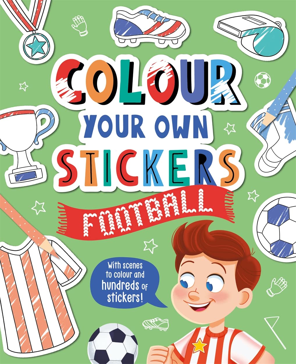 Hot Colour Your Own Stickers: Football