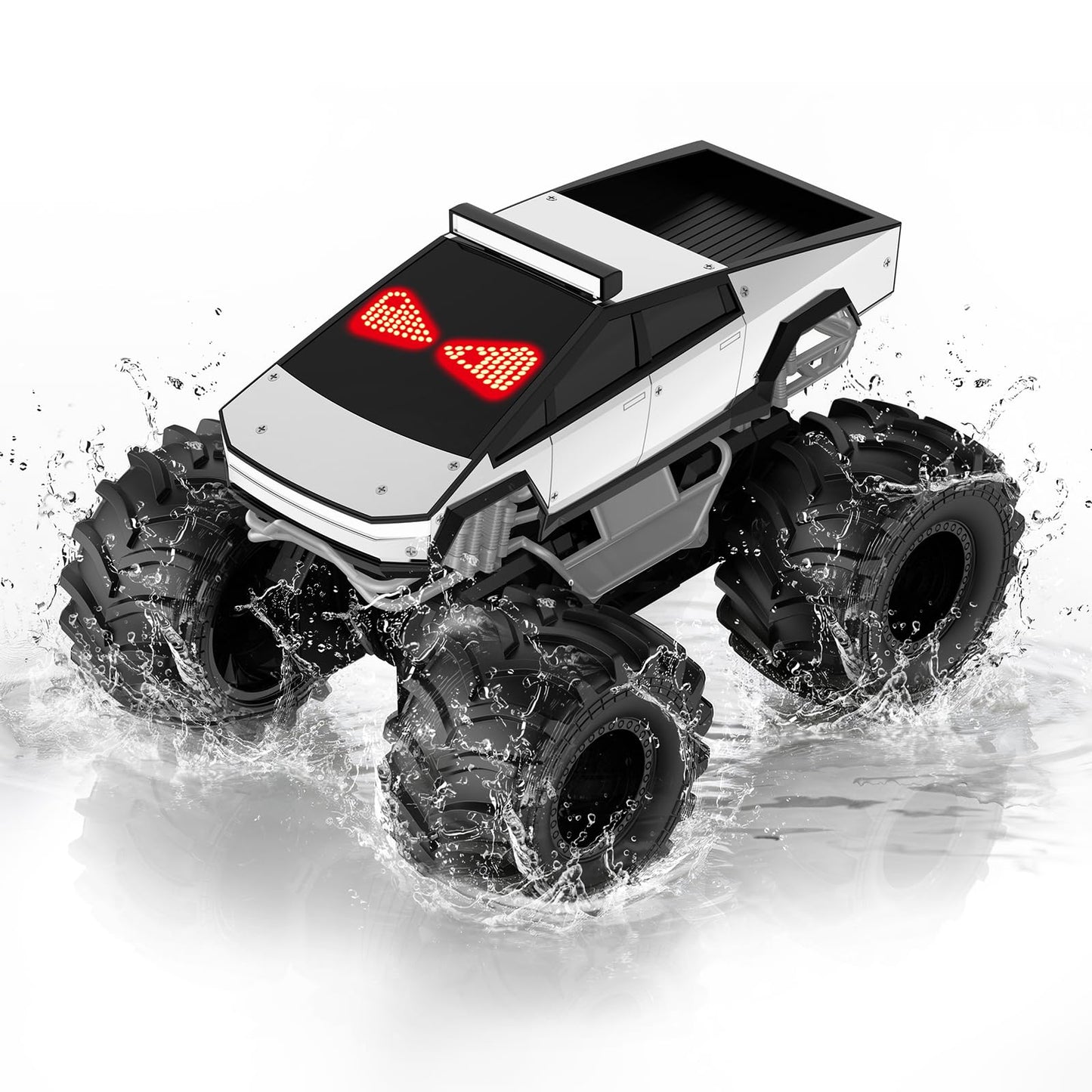 Hot Amphibious Remote Control Car, 1:18 Monster Truck Toys for Boys RC Cars, 2.4 GHz Waterproof RC Trucks, 4WD All Terrain Off-Road Pickup, Kids Christmas Birthday Gifts Present Boys Girls Toys Ages 6+