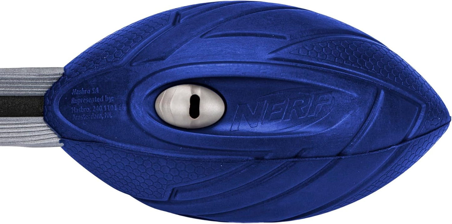 HotNerf Vortex Aero Howler Foam Ball – Classic Long-Distance Football - Flight-Optimizing Tail - Hand Grip – Indoor and Outdoor Fun (Blue)