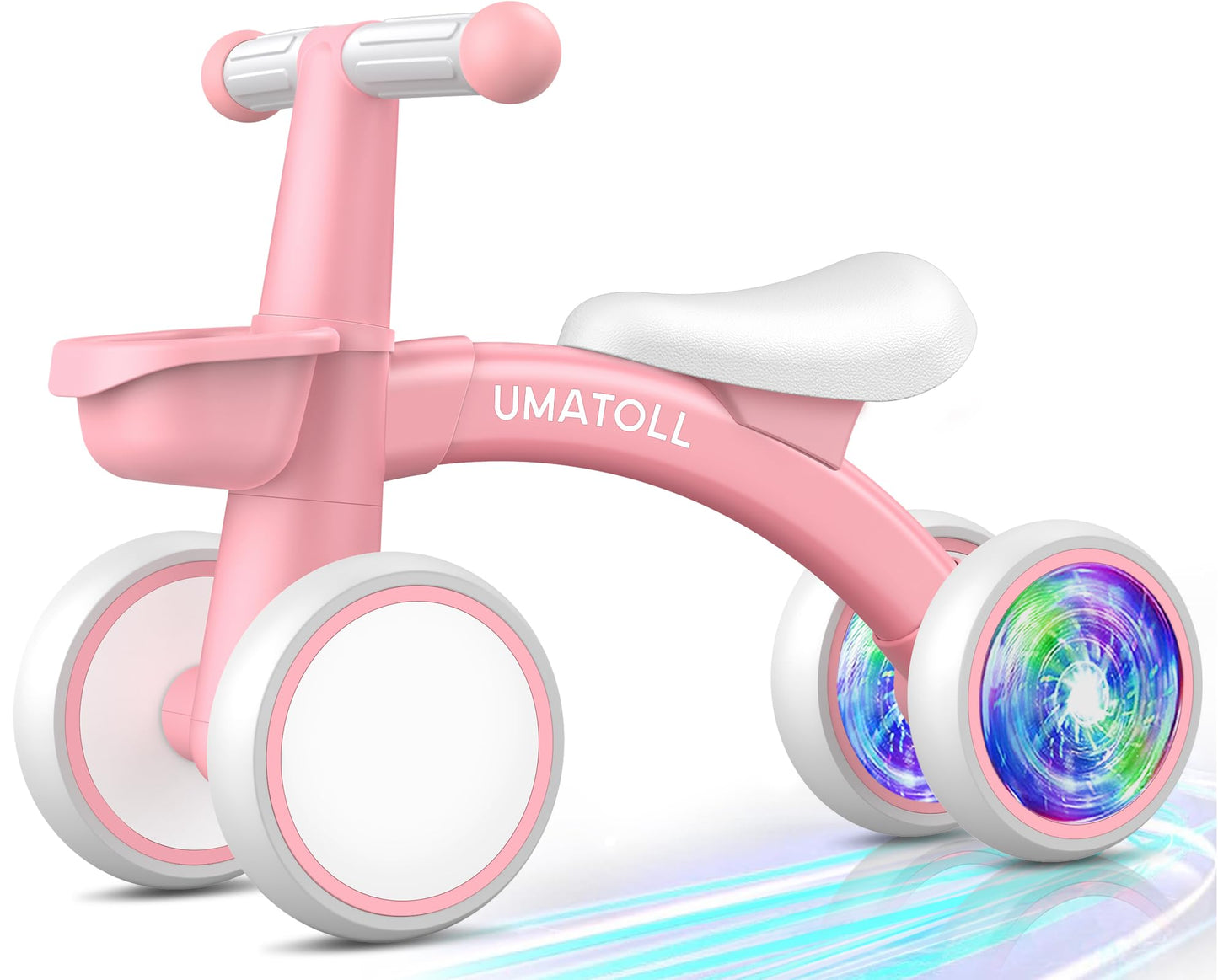 Hot Umatoll Colorful Lighting Baby Balance Bike Toys for 1 Year Old Boys Gifts, Adjustable Seat Baby Walker, One Year Old Boy Birthday Gifts, 12-24 Months Toddler First Ride on Toys