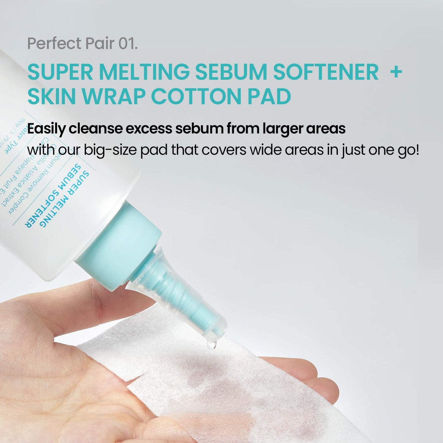 Hotilso Super Melting Sebum Softener, 5.29 fl oz, with 40 Skin Wrap Cotton Pads included, Pore Cleansing Solution, Blackhead Softener, Melts Away Blackheads & Sebum, Korean Skincare
