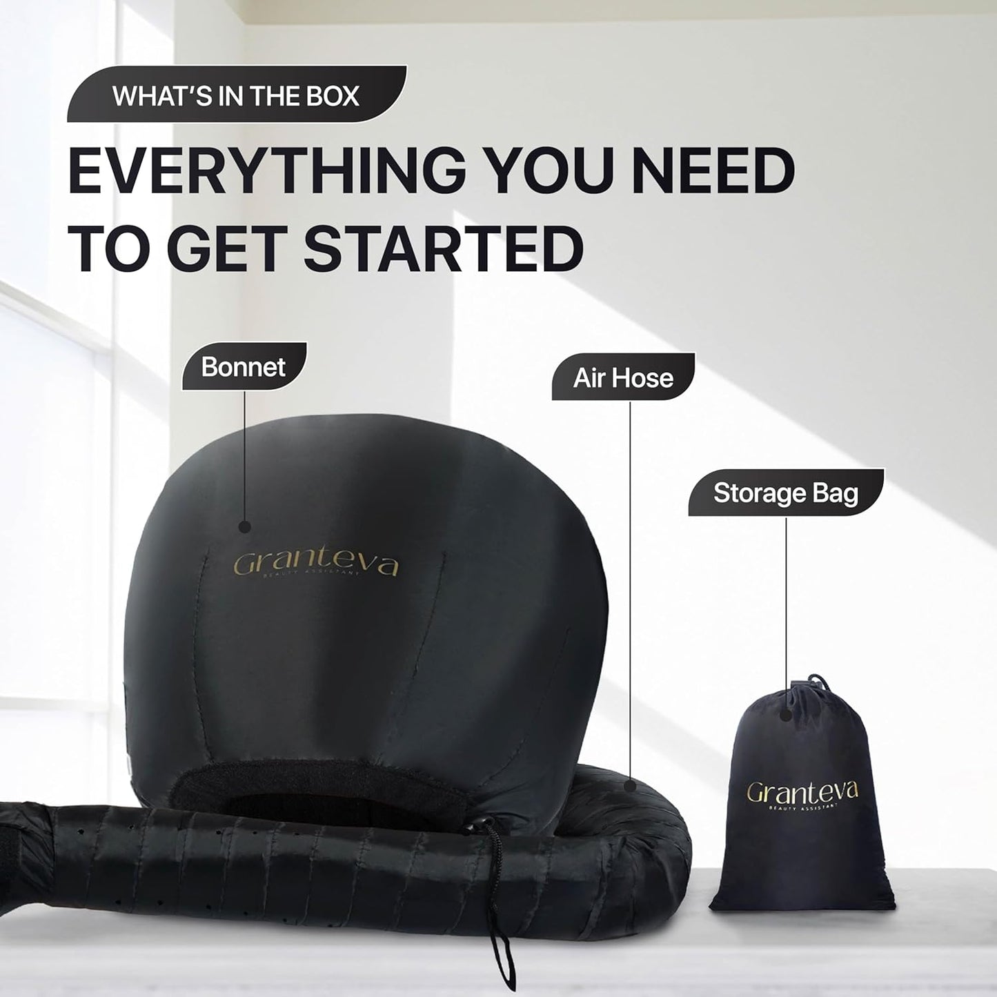 HotHooded Hair Dryer Attachment w/A Headband Integrated That Reduces Heat Around Ears & Neck - Hair Dryer Hooded Diffuser Cap for Curly, Speeds Up Drying Time, Deep Conditioning At Home - Portable, Large