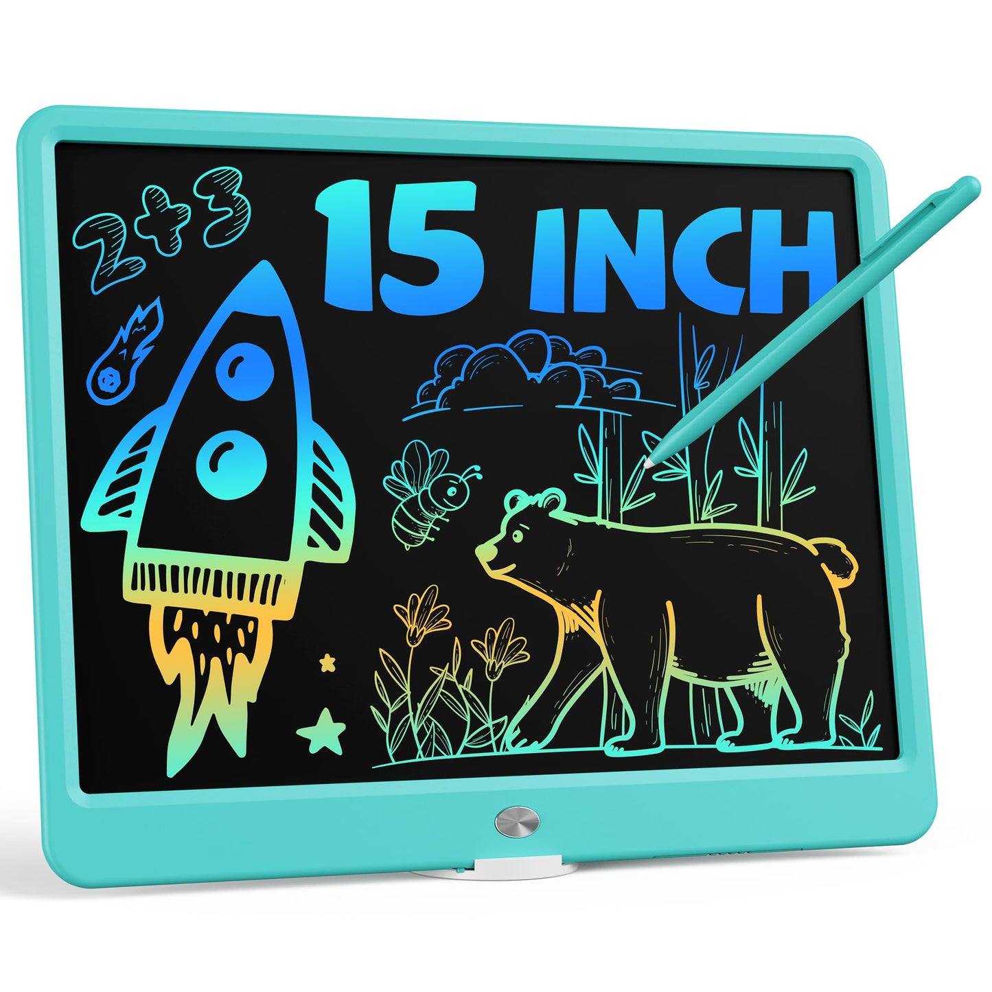 HotBravokids 10 Inch LCD Writing Tablet for 3-8 Year Olds - Electronic Drawing Pad and Doodle Board as Educational Birthday Gifts for Girls and Boys (Pink)