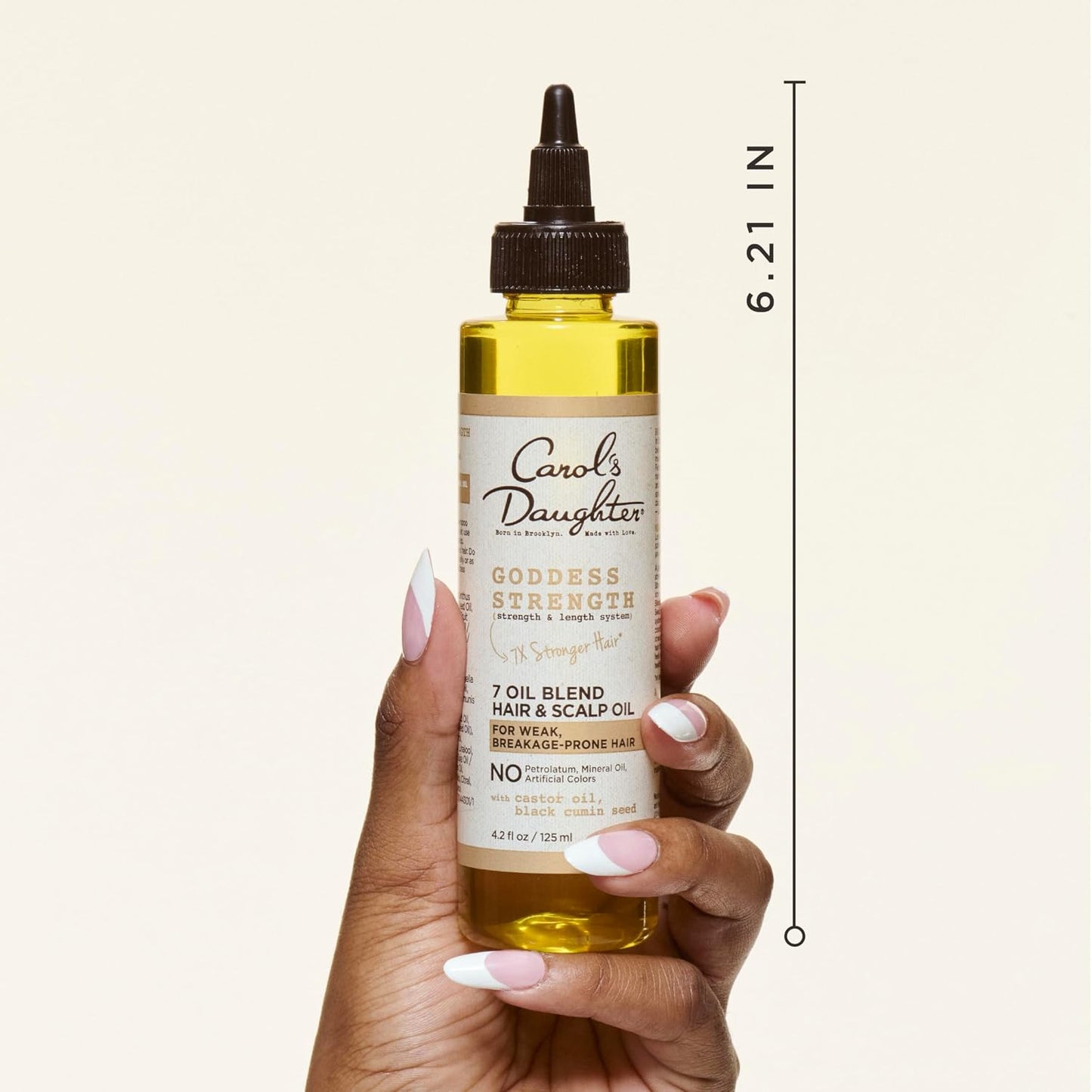 HotCarol's Daughter Goddess Strength 7 Oil Blend Scalp and Hair Oil for Waves, Coils and Curls, Hair Treatment with Castor Oil, 4.2 Fl Oz