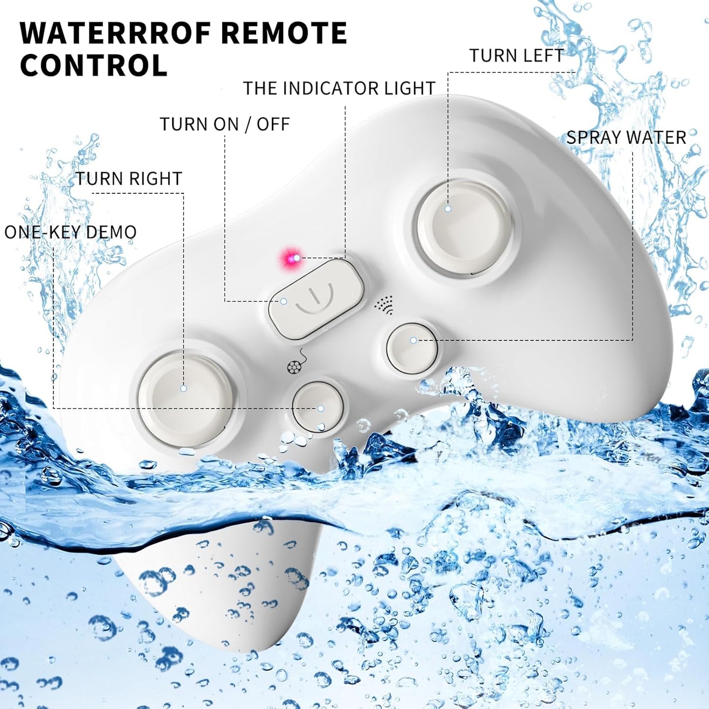 HotBennol 2.4Ghz Remote Control Shark Toys for Boys Kids, 1:18 Scale High Simulation Shark for Pool, Electric RC Sharks Fish Toys with Light & Spray Water Function for 6 7 8 9 Year olds Kid Boys