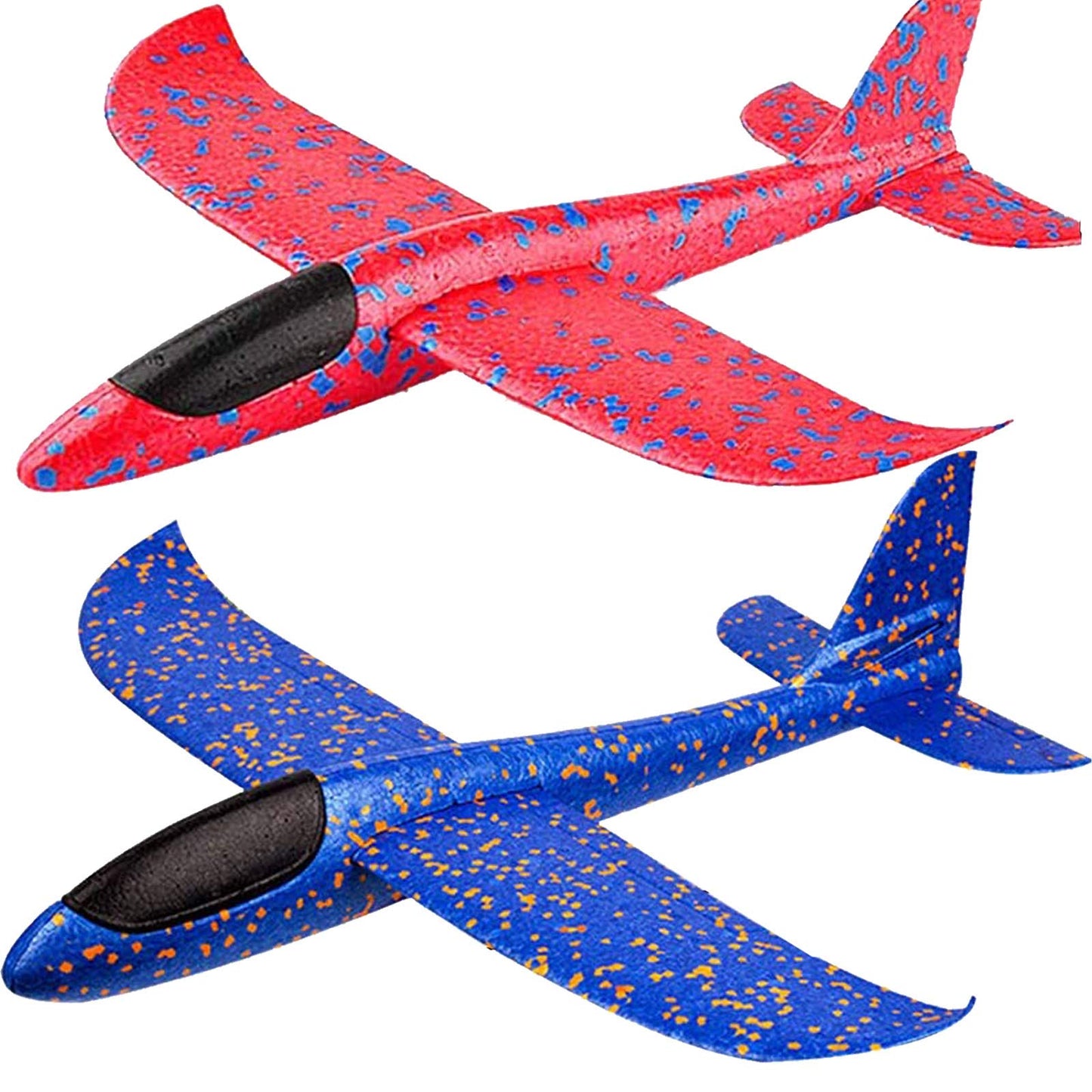 Hot BooTaa 4 Pack Airplane/Flying Toys, 17.5" Large Throwing Foam Plane/Gliders, 2 Flight Mode, Birthday Gifts for Girls Kids 3 4 5 6 7 8 9 10 11 12 Year Old Boys,Outdoor Sport Game Toys