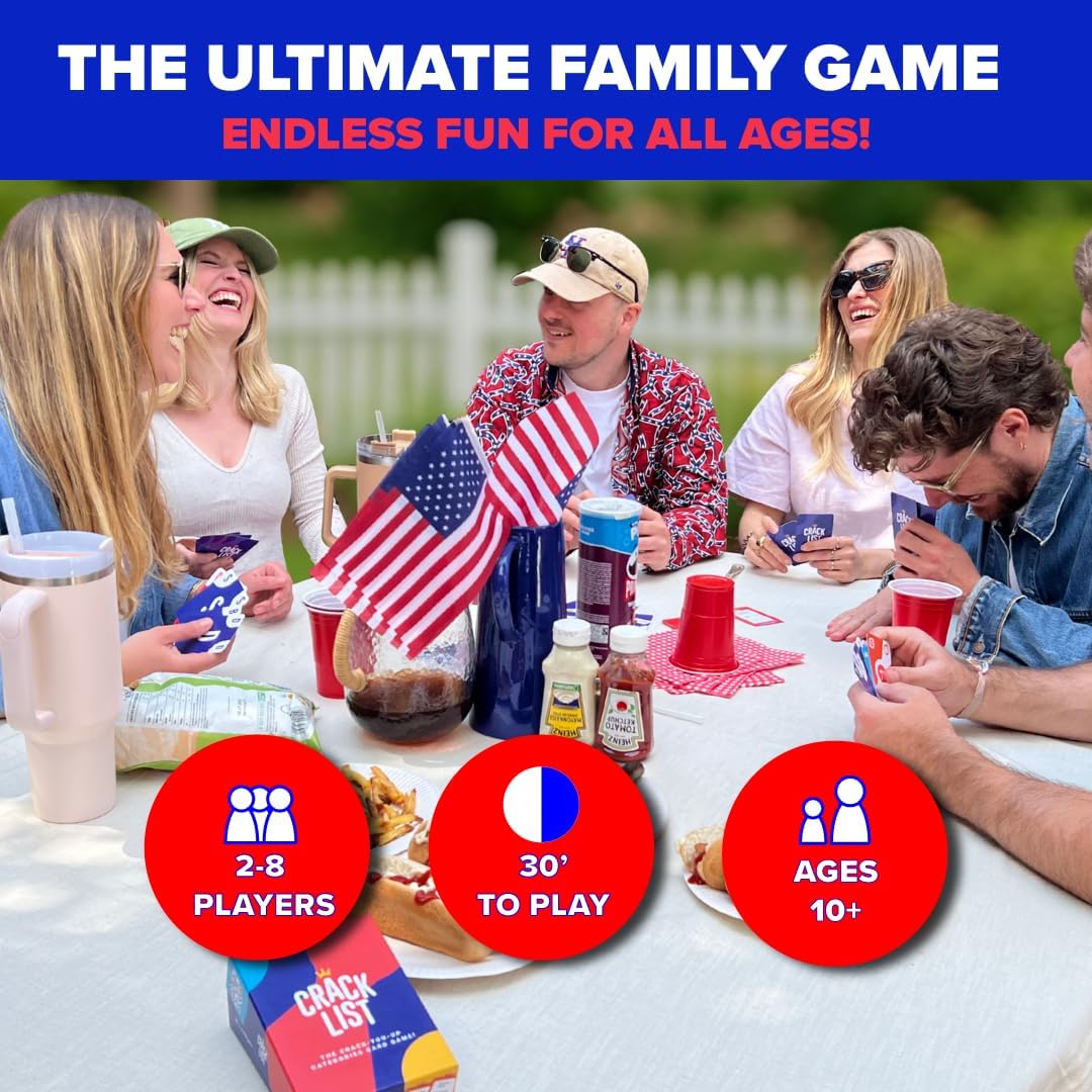 HotSAVANA Crack List - The Crack-You-Up Categories Card Game | 2+ Players | Quick and Hilarious Game for Kids, Teens and Adults | Family Board Games