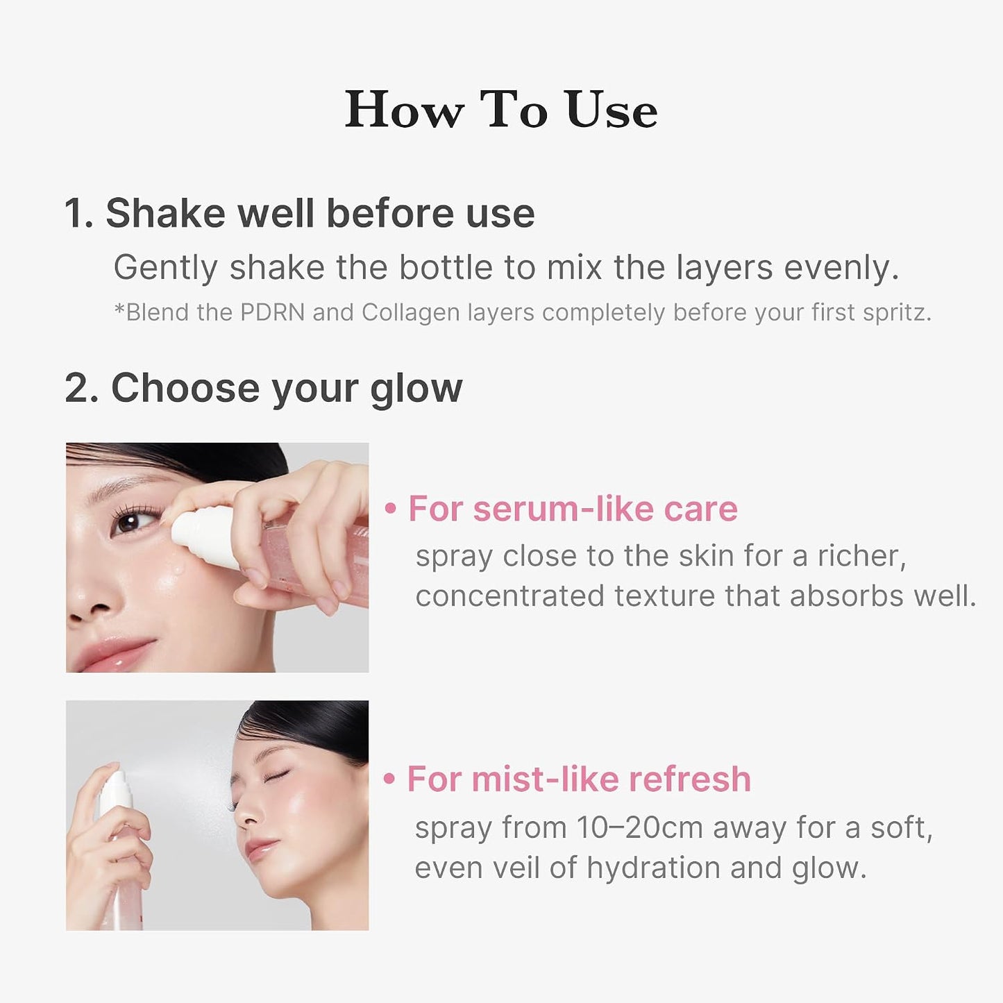 Hotmedicube Jelly Mist Serum with Pink PDRN Collagen | Dual-Texture Glow Spray with Niacinamide, Glutathione, Ceramide, Hyaluronic Acid | for Hydration, Radiance, Plump-Looking Skin | 2.02 fl.oz