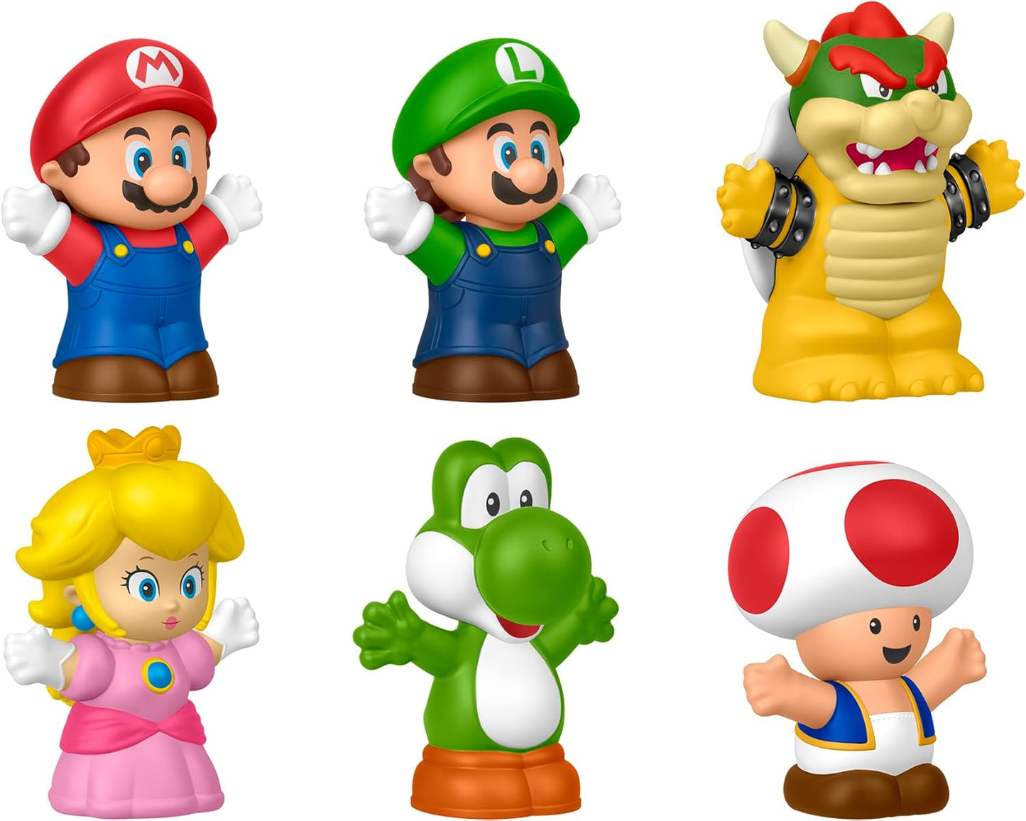 Hot Fisher-Price Little People My Mario 6-Piece Character Figure Set | Pretend Play with Mario, Luigi, Princess Peach, Toad, Yoshi and Bowser figures, Toddlers & Kids Ages 18+ Months