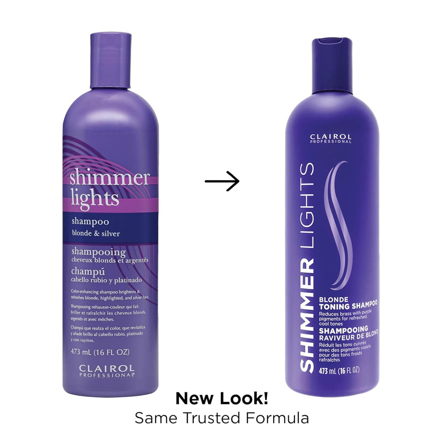 HotClairol Professional Shimmer Lights Purple Shampoo | Neutralizes Brass & Yellow Tones | For Blonde, Silver, Gray & Highlighted Hair